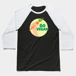 Go Vegan Baseball T-Shirt